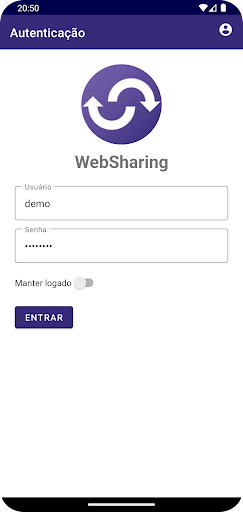 Android application WebSharing screenshort