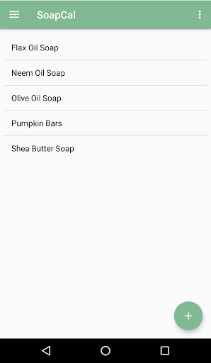 SoapCal - Soap Calculator Screen 2