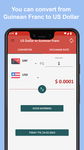 US Dollar to Guinean Franc Screen 3