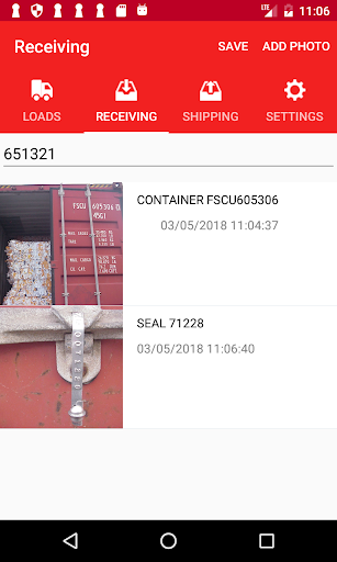 Android application ciePhoto screenshort