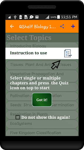Biology IX ICSE QShelf Screen 3
