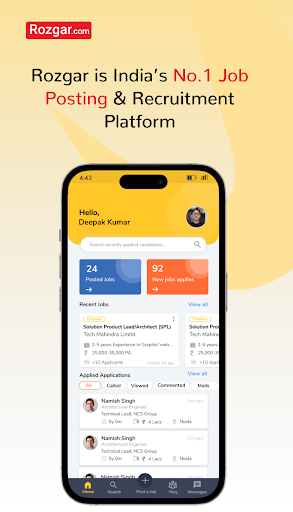 Rozgar for Employer Screen 2