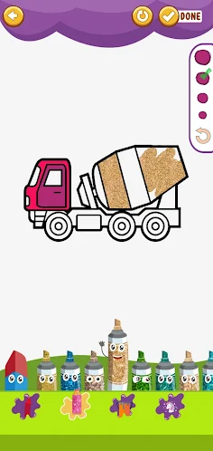 Trucks Coloring Glitter - Screenshot 1