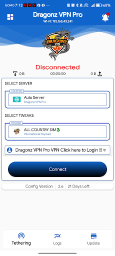 Android application Dragonz VPN Pro screenshort
