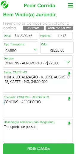 Android application Chamou Chegou screenshort