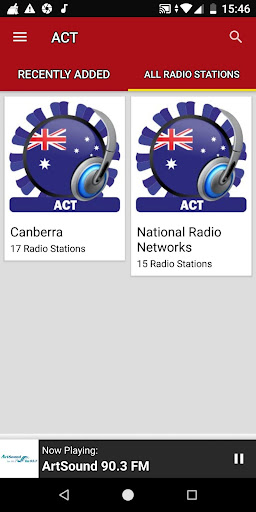 ACT Radio Stations - Australia Screen 3