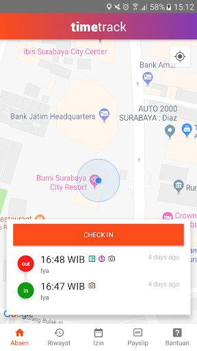 Android application Time Track screenshort