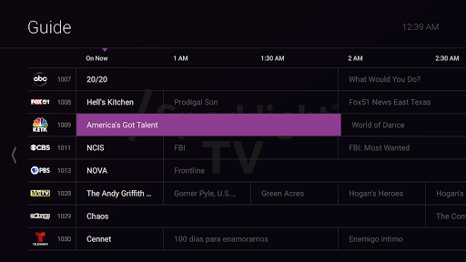 Screenshot of Sparklight TV