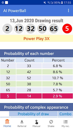 Android application PowerBall - Winning Numbers screenshort
