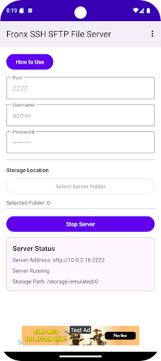 Fronx SSH SFTP File Server