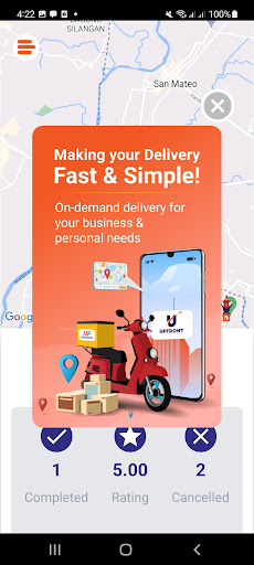 Android application Baedal Driver screenshort