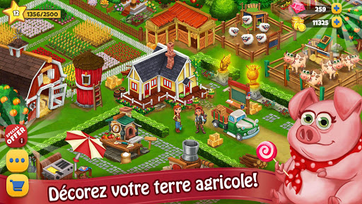Code Triche Jour Farm Village: Agriculture Jeux hors ligne  APK MOD (Astuce) screenshots 6