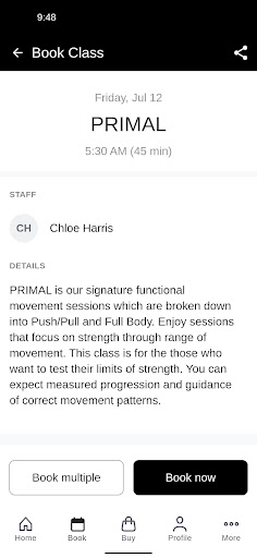 Sportif Personal Training Screen 3