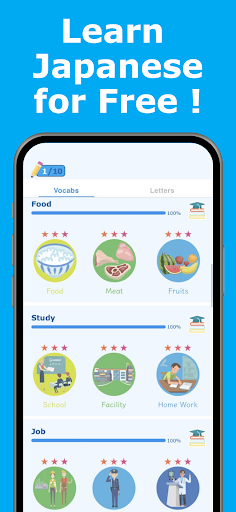 Android application Learn Japanese : Langoal screenshort