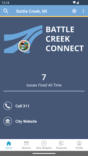 Android application Battle Creek MI 311 screenshort