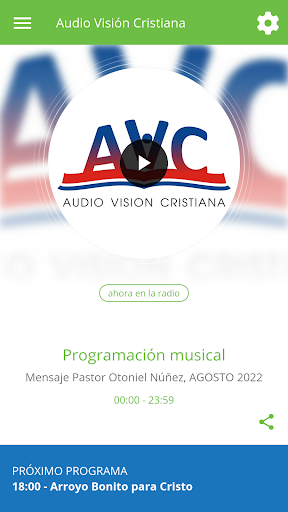 Android application Audio Visión Cristiana screenshort