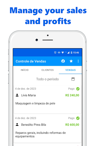 Android application Simple sales tracker screenshort