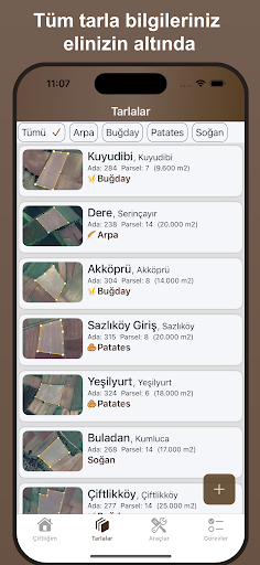 Android application Tarla Pro screenshort