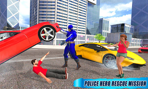 Policeman Rope Hero - Cop Chase Police Shooter