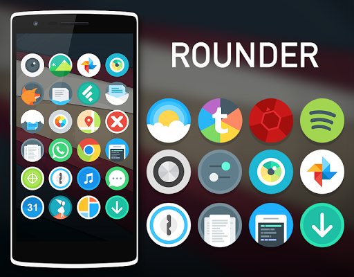 Android application Rounder Icon Pack For Solo screenshort
