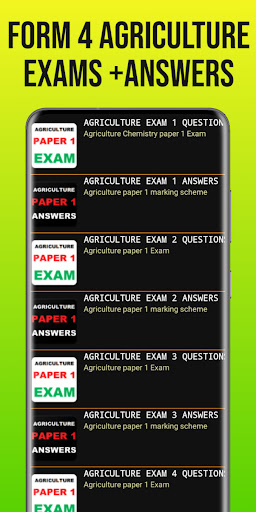 Android application Agriculture Form 4 Exams+Anw's screenshort