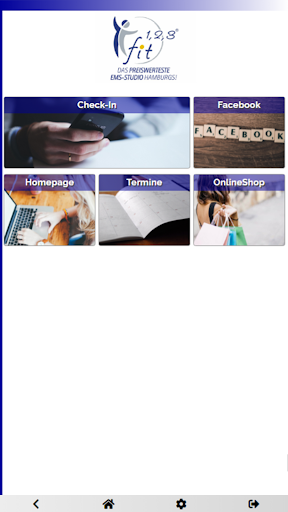 Android application 123fit screenshort