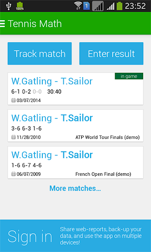 Tennis Math: score keeper and statistics tracker 3.2.2 screenshots 1