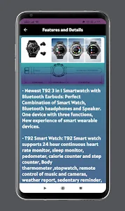 T92 Smartwatch Guide