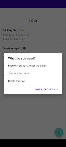 I, Quit Screen 2