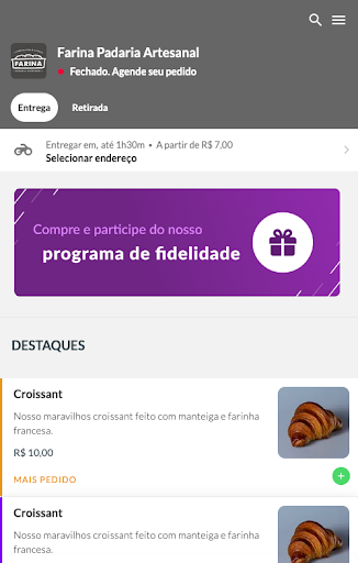 Android application Farina Artesanal screenshort