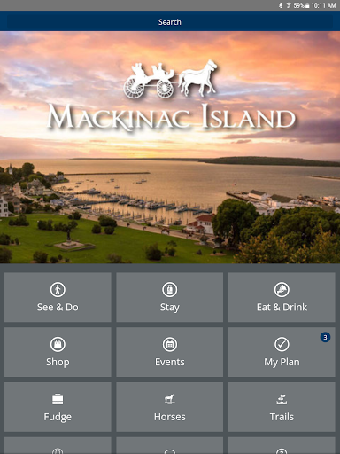 Screenshot of Visit Mackinac Island Michigan