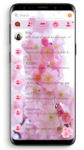 SMS Theme Love Cherry - pink