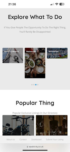 Android application ePublicity screenshort