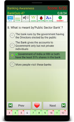 Banking Awareness Quiz Screen 3