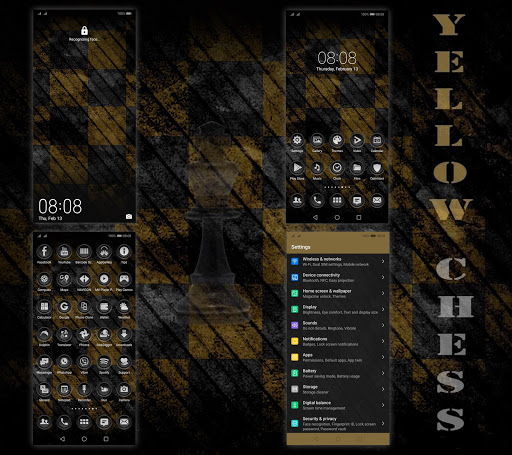 Android application [EMUI 9.1]Yellow Chess Theme screenshort