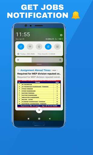 Android application Assignment Abroad Gulf Job App screenshort