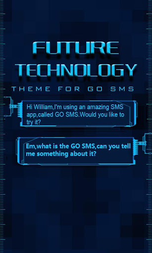 Android application GO SMS FUTURETECHNOLOGY THEME screenshort