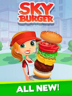 Sky Burger  Endless Hamburger Stacking Food Game banner