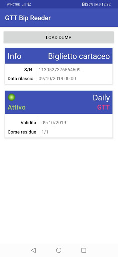 GTT BIP Ticket Reader by DSD Screen 2