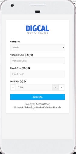 Android application DigCal screenshort