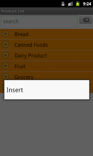 Quick Shop List Screen 2