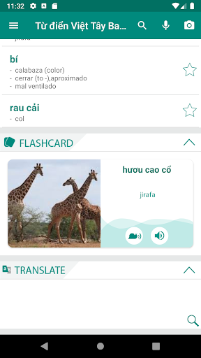 Android application Vietnamese Spanish Dictionary screenshort