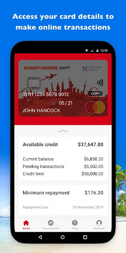 Android application Flight Centre Mastercard screenshort