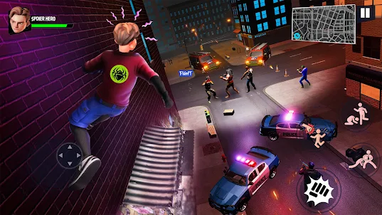 Rope Hero 3D: 塞車 遊戲 火焰山 蜘蛛网 罪