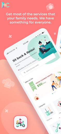 Android application CLYKK - Home Services screenshort
