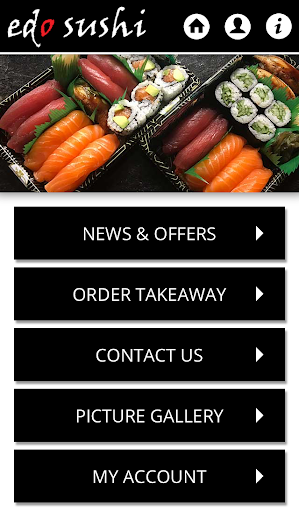 Android application Edo Sushi screenshort