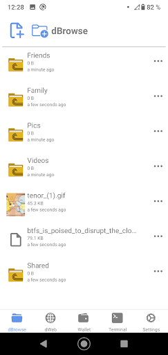 Android application dCloud screenshort