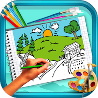 Scenery Coloring Book
