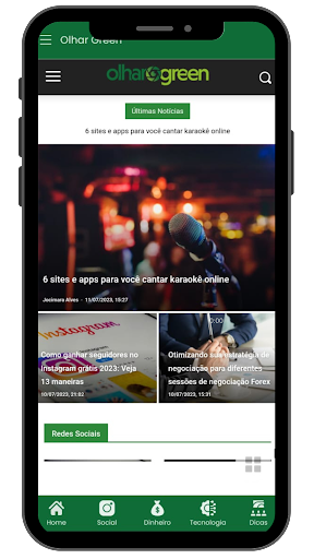 Android application Olhar Green screenshort