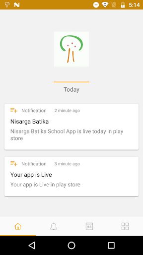 Android application Nisarga Batika School screenshort
